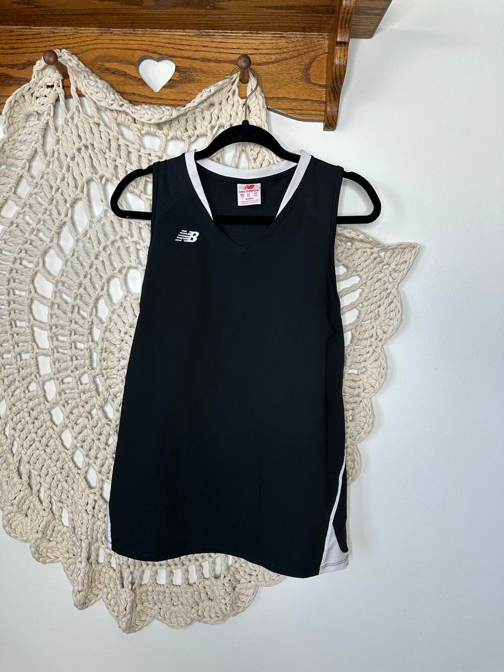 New Balance 2000s Yoga Mom Y2K Black Racerback Tank Top Size Medium